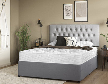 Sandra Memory Divan Base With 26 Inches Headboard