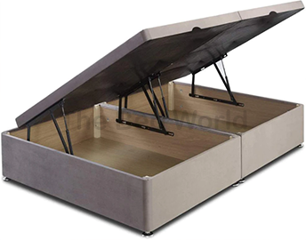 Grandeur Luxury Side Lift Ottoman Series Divan Bed With 26 Inches Magritte Headboard